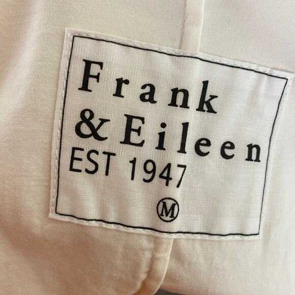 Frank & Eileen Dublin Tailored Blazer Size M Chalk Cream Performance Twill - Picture 10 of 13